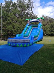 17 ft Blue and green water slide